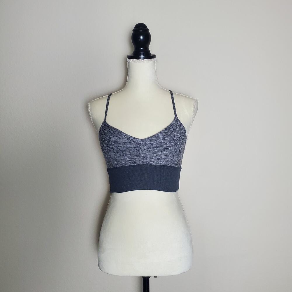 Alo Lush Heathered Gray Bra XS